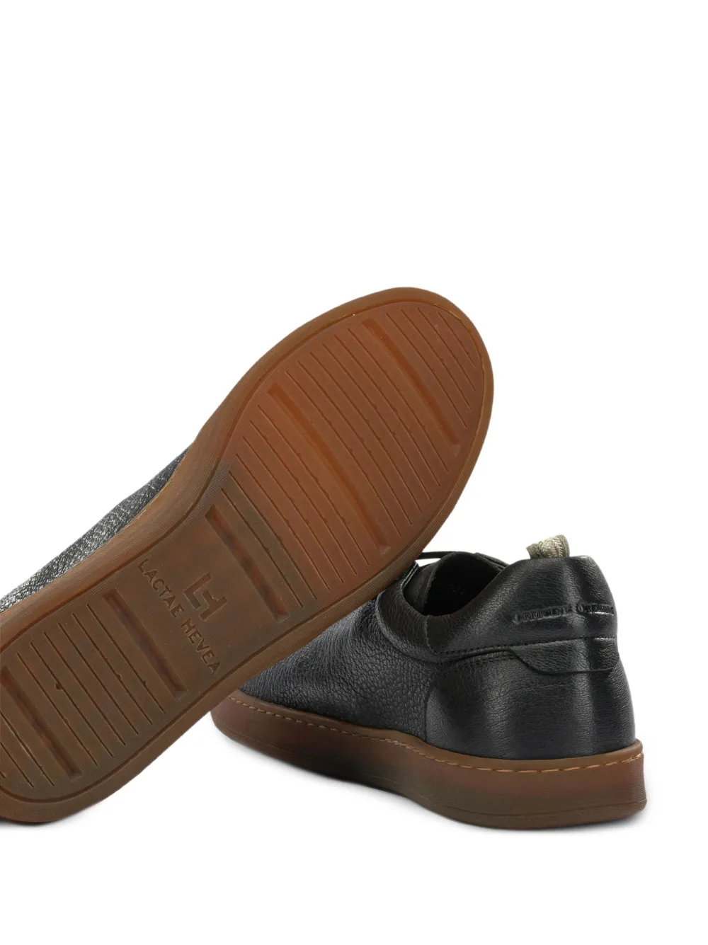 Officine Creative Halo grainy-leather sneakers Zwart