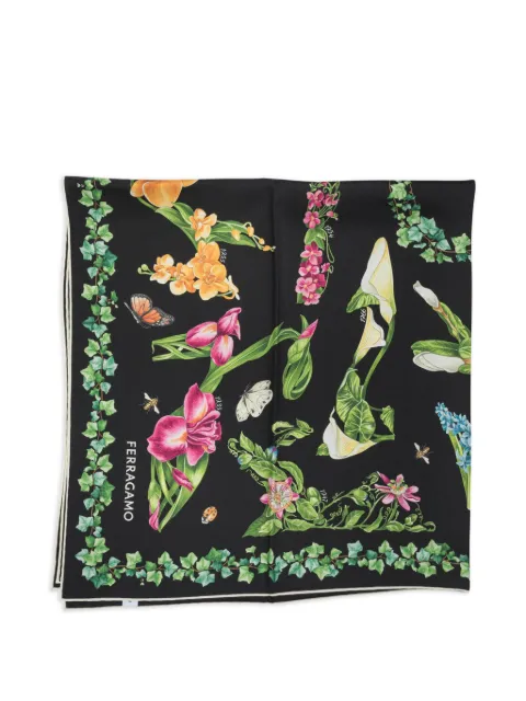 Ferragamo Eden shoes print silk scarf