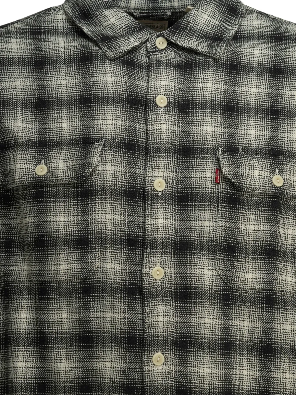 Levi's Jackson Worker check-pattern cotton overshirt Zwart