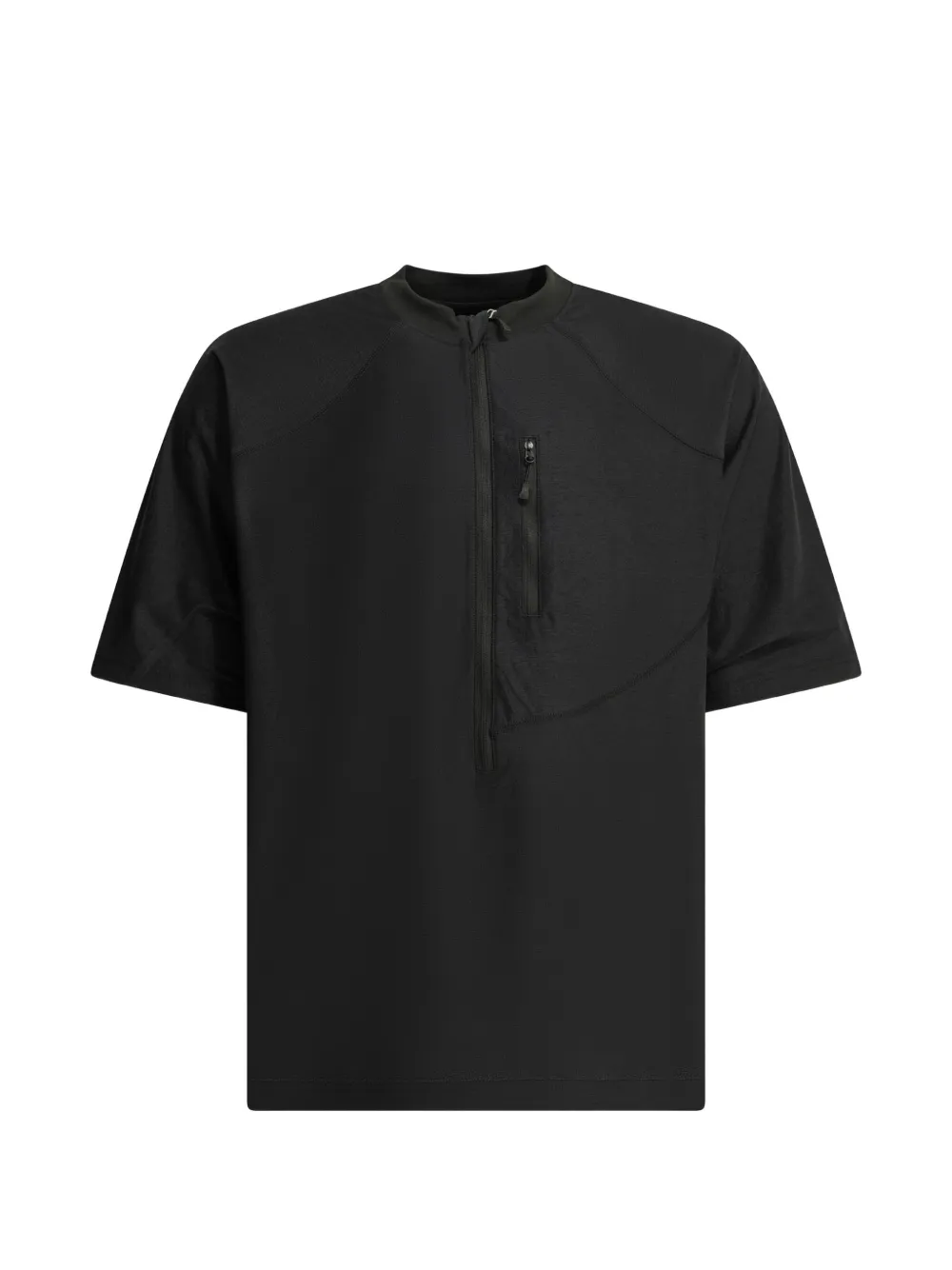 DAIWA PIER39 half-zip chest-pocket T-shirt - Schwarz