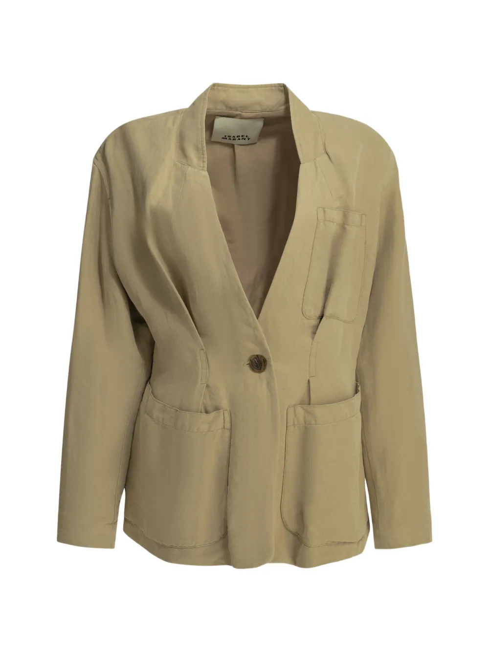 ISABEL MARANT button-fastening pocket-detail coat - Toni neutri
