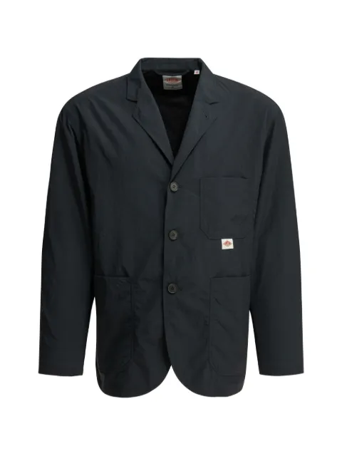 Danton logo-patch button-up coat