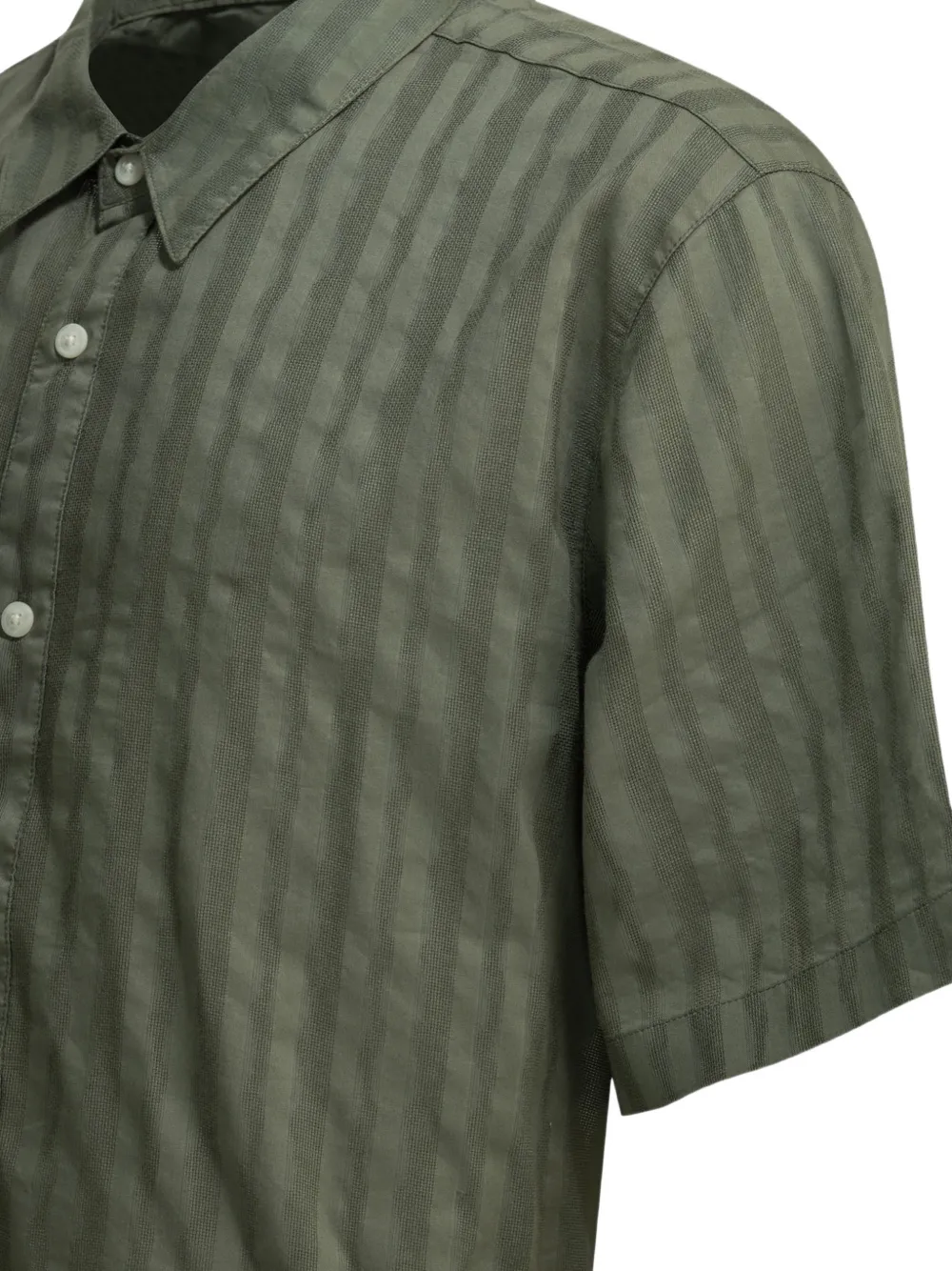 Levi's vertical-stripe short-sleeve shirt Groen