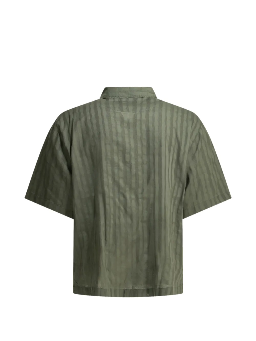 Levi's vertical-stripe short-sleeve shirt Groen