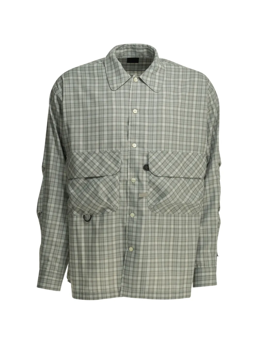 DAIWA PIER39 check-pattern flap-pocket shirt - Grigio