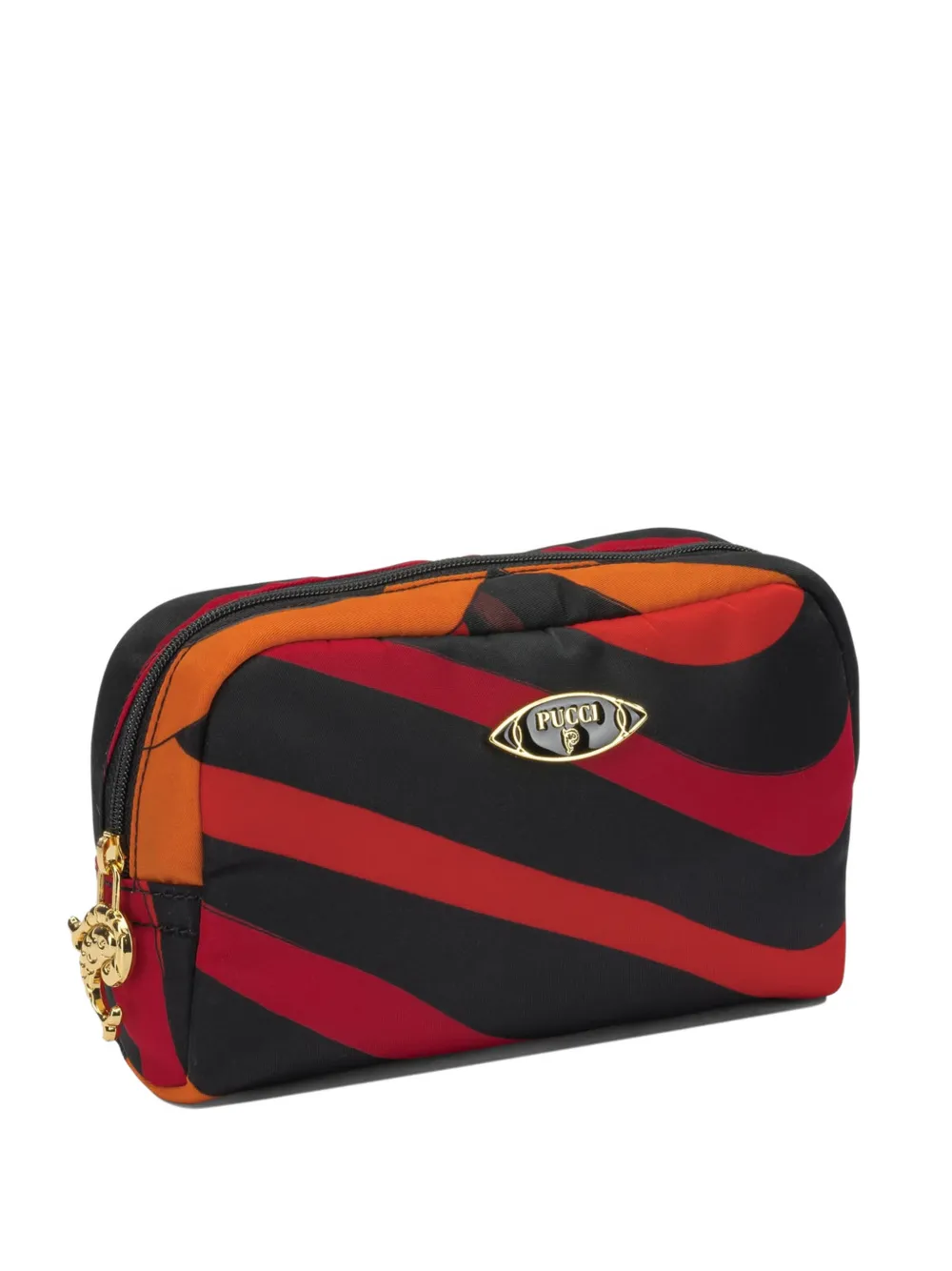 PUCCI Iride-print logo-plaque clutch bag - Nero