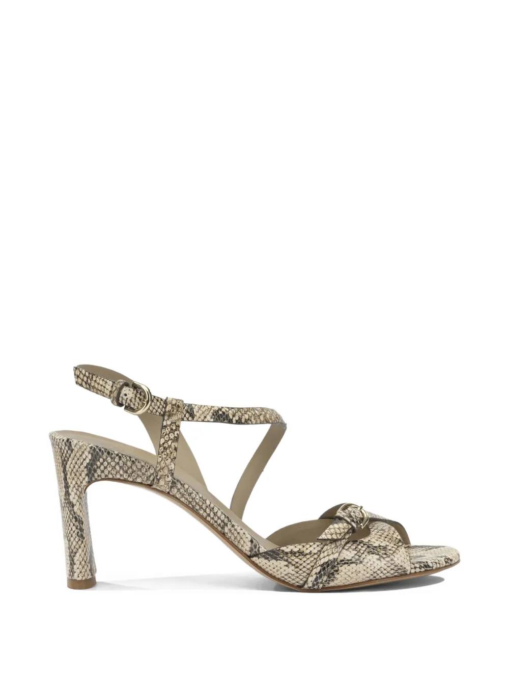 Del Carlo snakeskin-effect buckle-detail sandals - Toni neutri