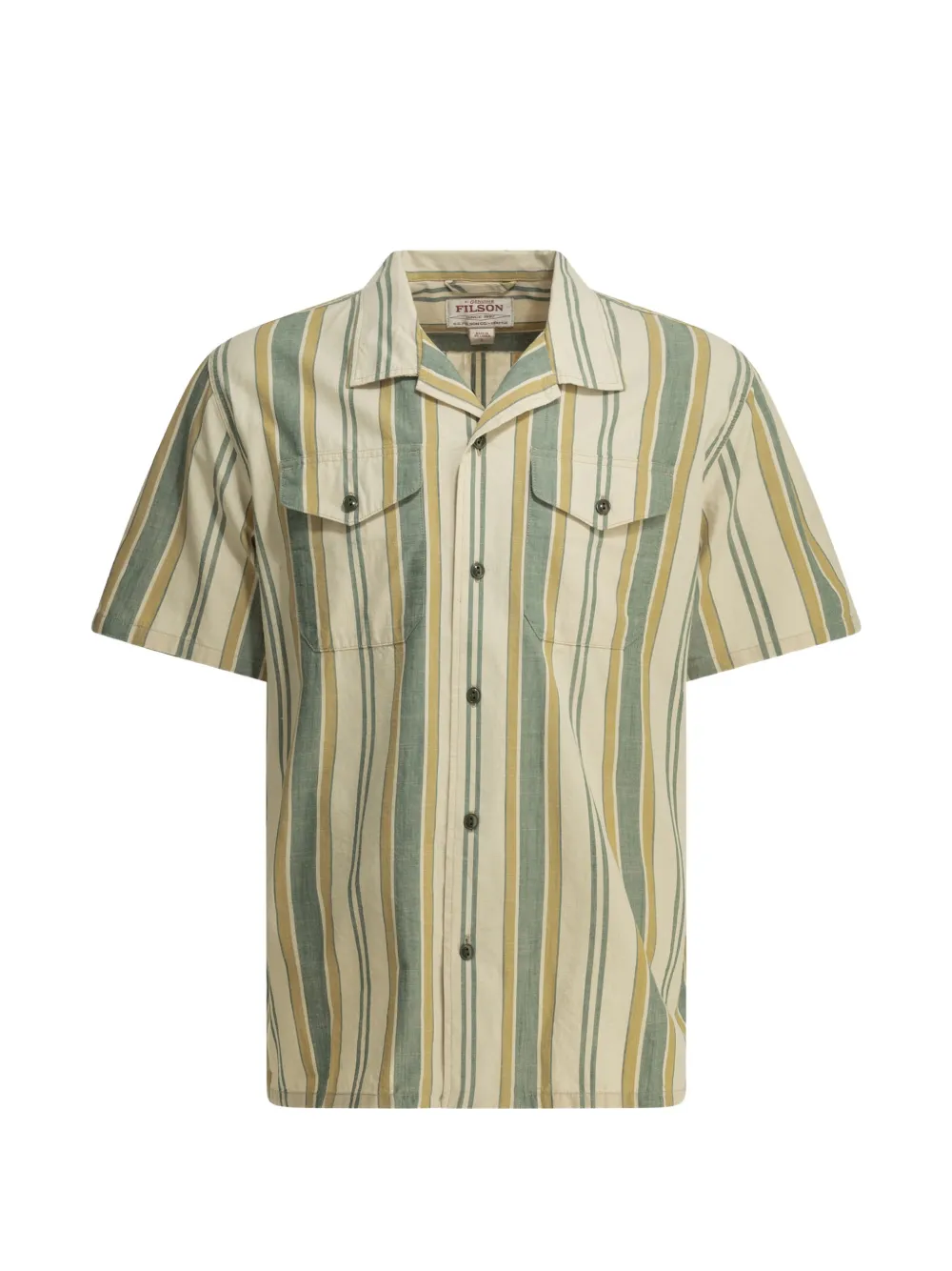 Filson striped short-sleeve shirt - Toni neutri