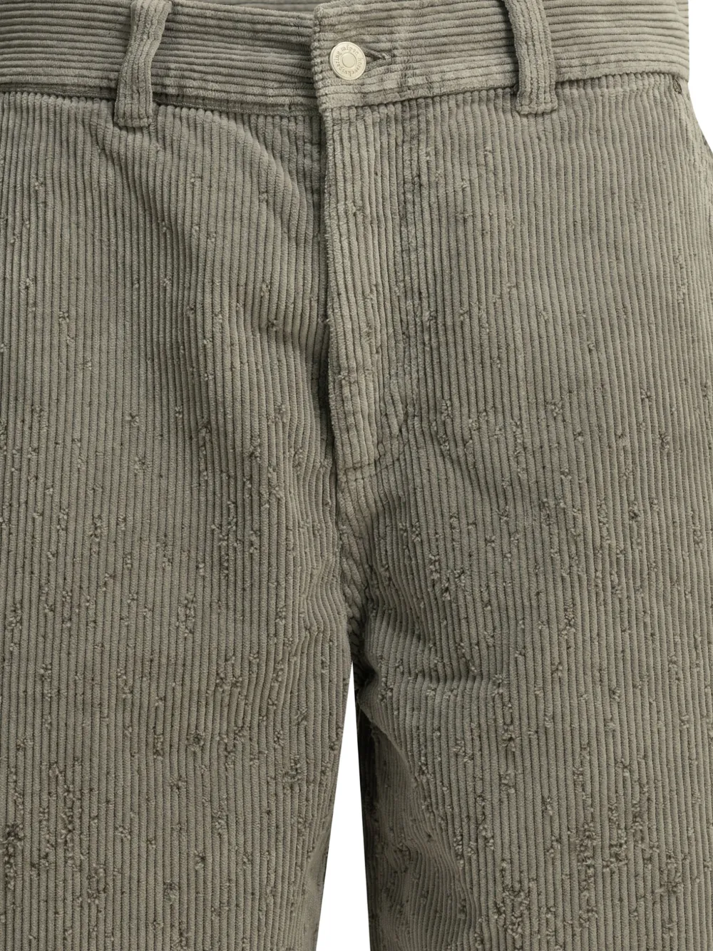 mfpen Gerafelde ribfluwelen shorts Grijs