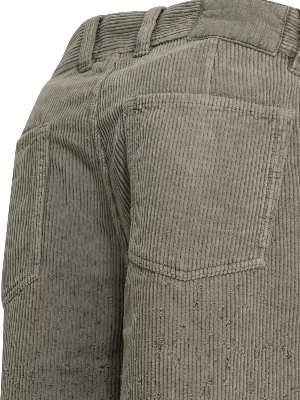 mfpen Gerafelde ribfluwelen shorts Grijs