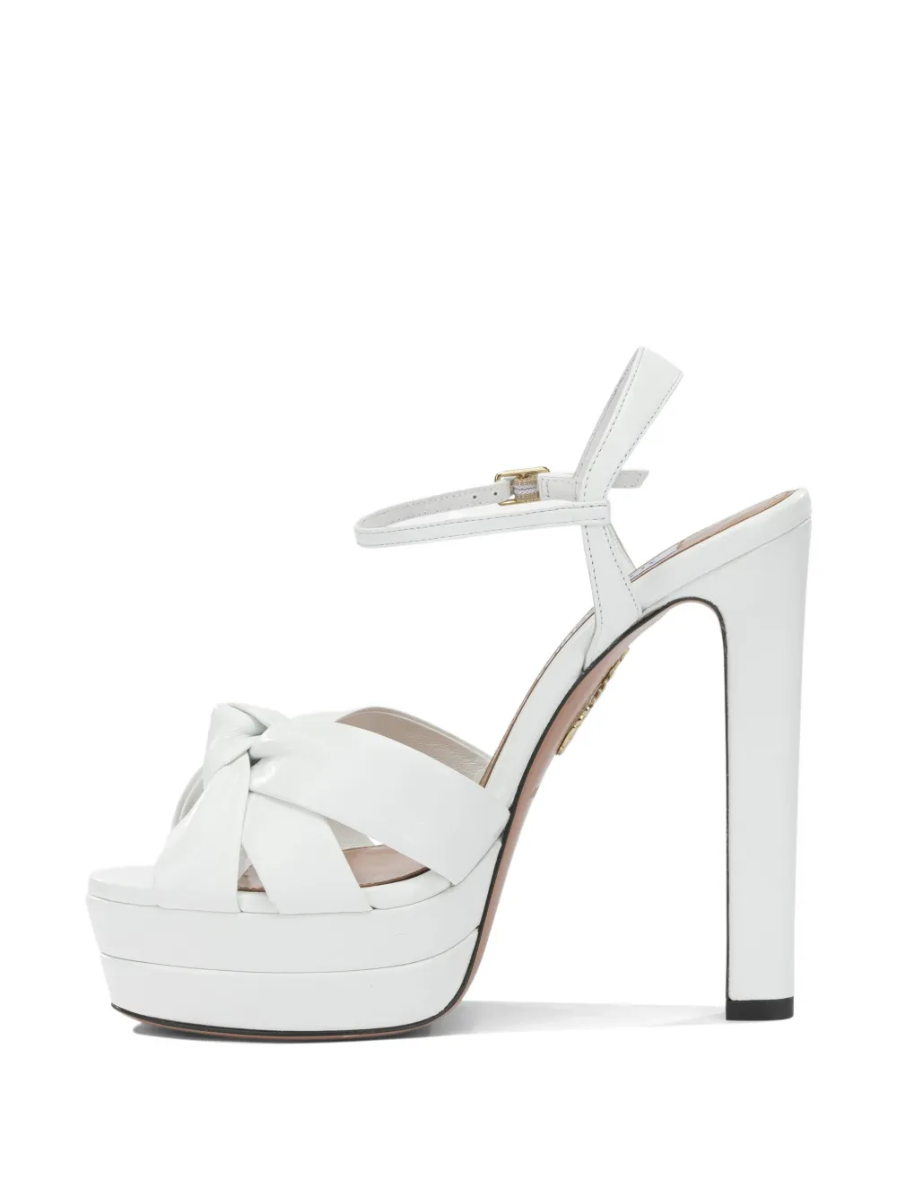 Aquazzura knotted platform sandals Wit
