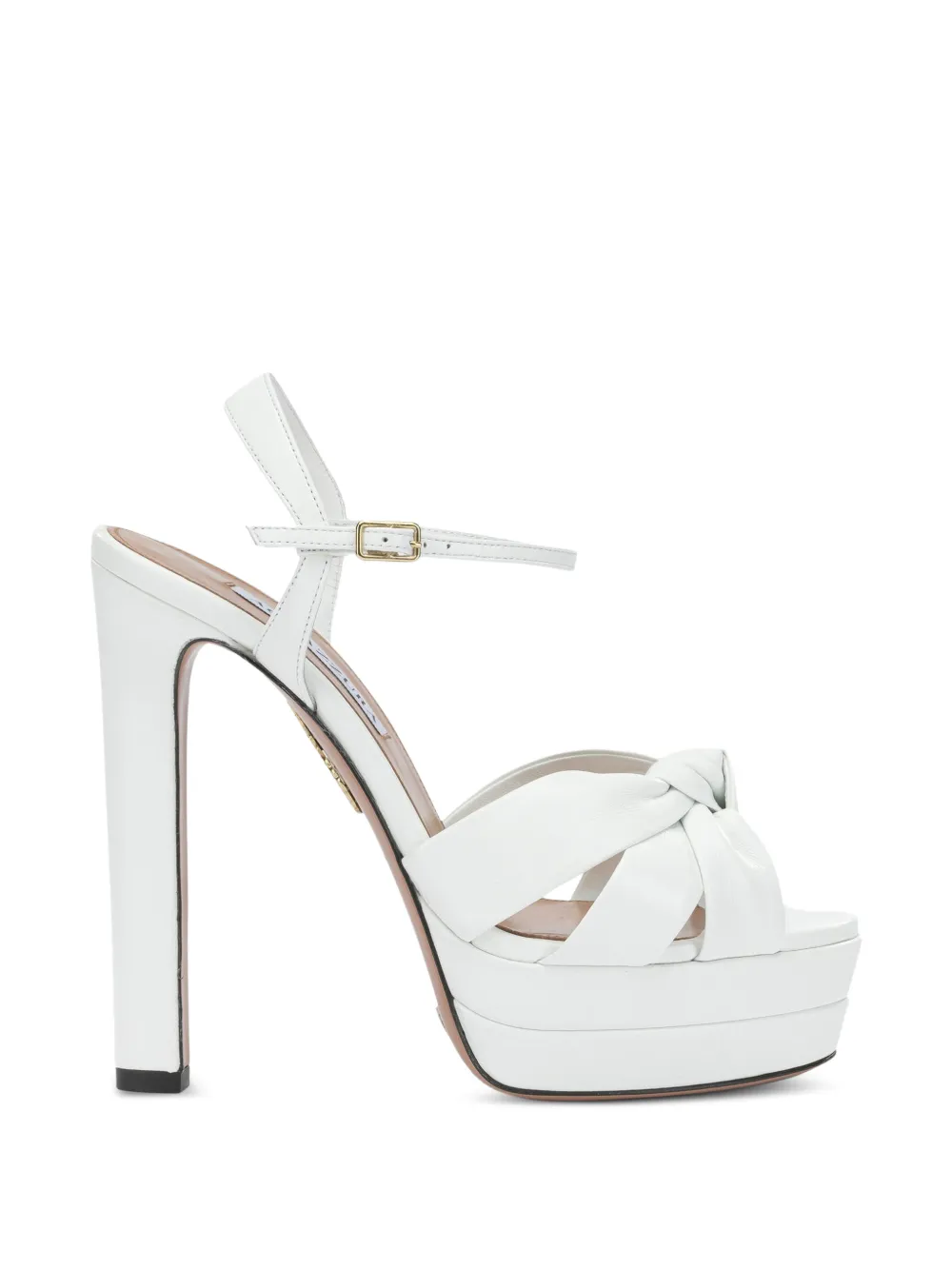 Aquazzura knotted platform sandals Wit