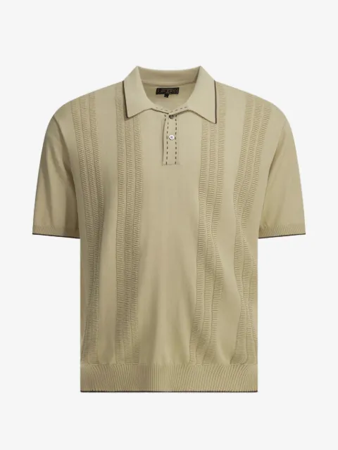 BEAMS PLUS textured-knit polo shirt