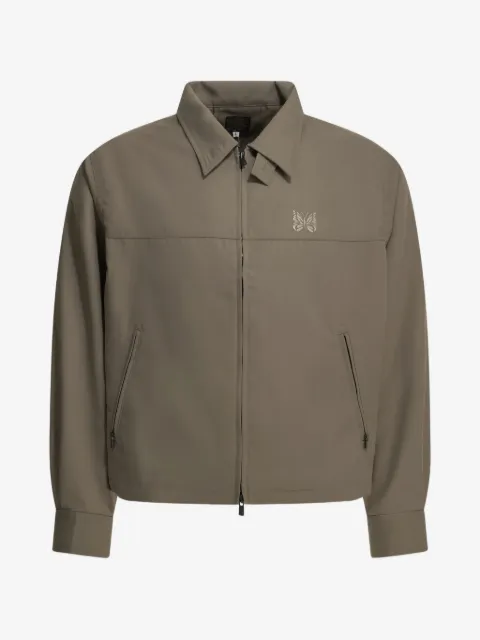 Needles butterfly-embroidered zip-up jacket