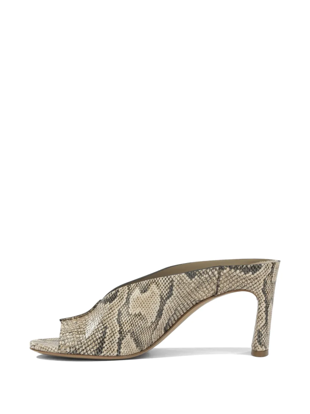 Del Carlo Metis snakeskin-effect open-toe sandals Beige