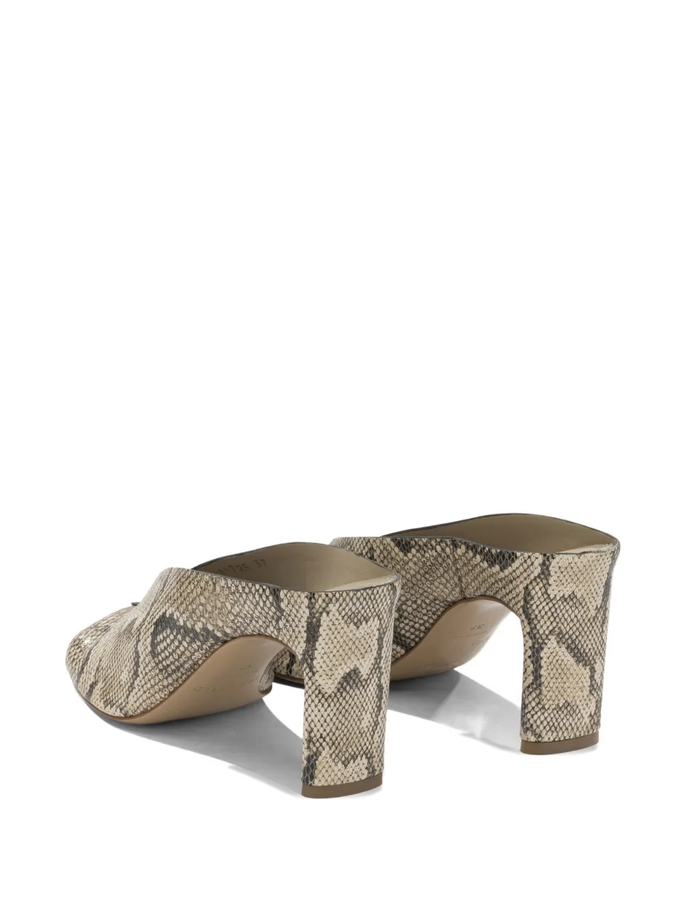 Del Carlo Metis snakeskin-effect open-toe sandals Beige