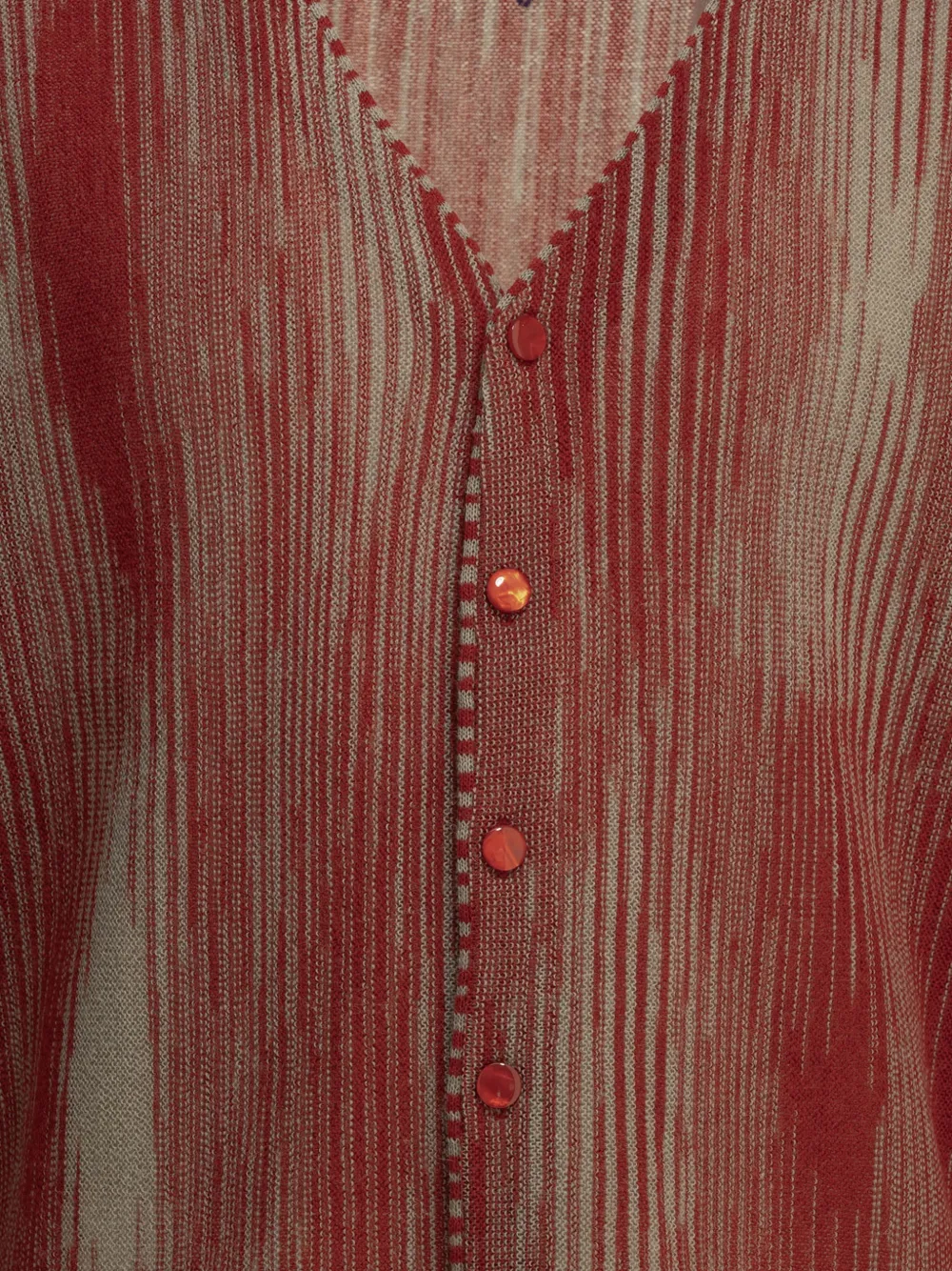 Needles Button-up vest met ikat-patroon Rood