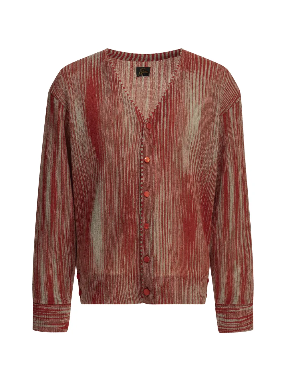 Needles ikat-pattern button-up cardigan - Rosso