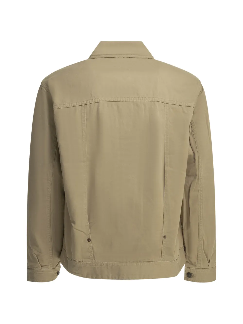 BEAMS PLUS Denim jack met geplooid detail Beige