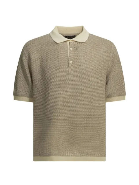 BEAMS PLUS textured-knit short-sleeve polo shirt