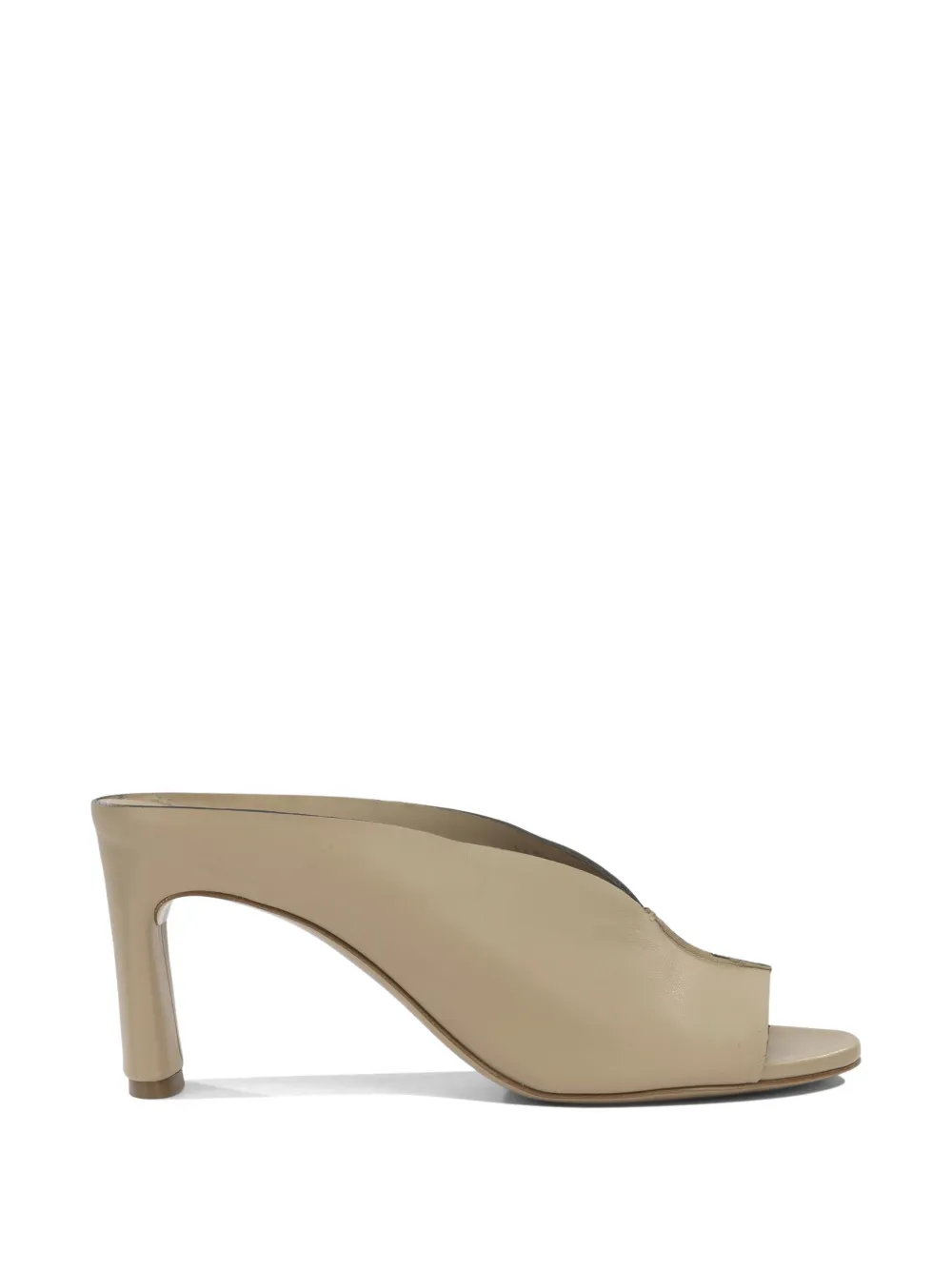 Del Carlo 11725 open-toe leather heeled sandals - Toni neutri