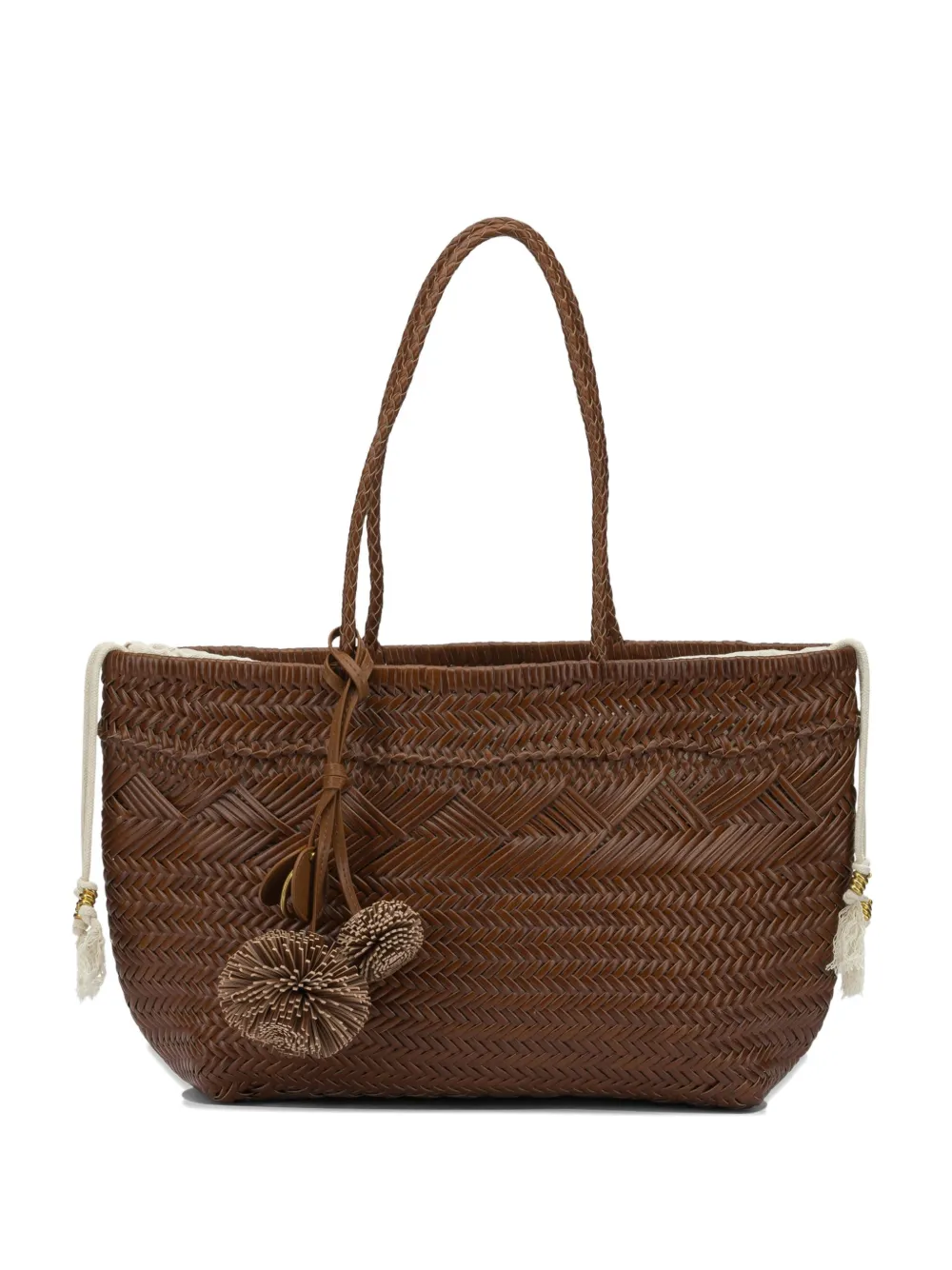 GIANNI CHIARINI Paloma woven shoulder bag - Marrone