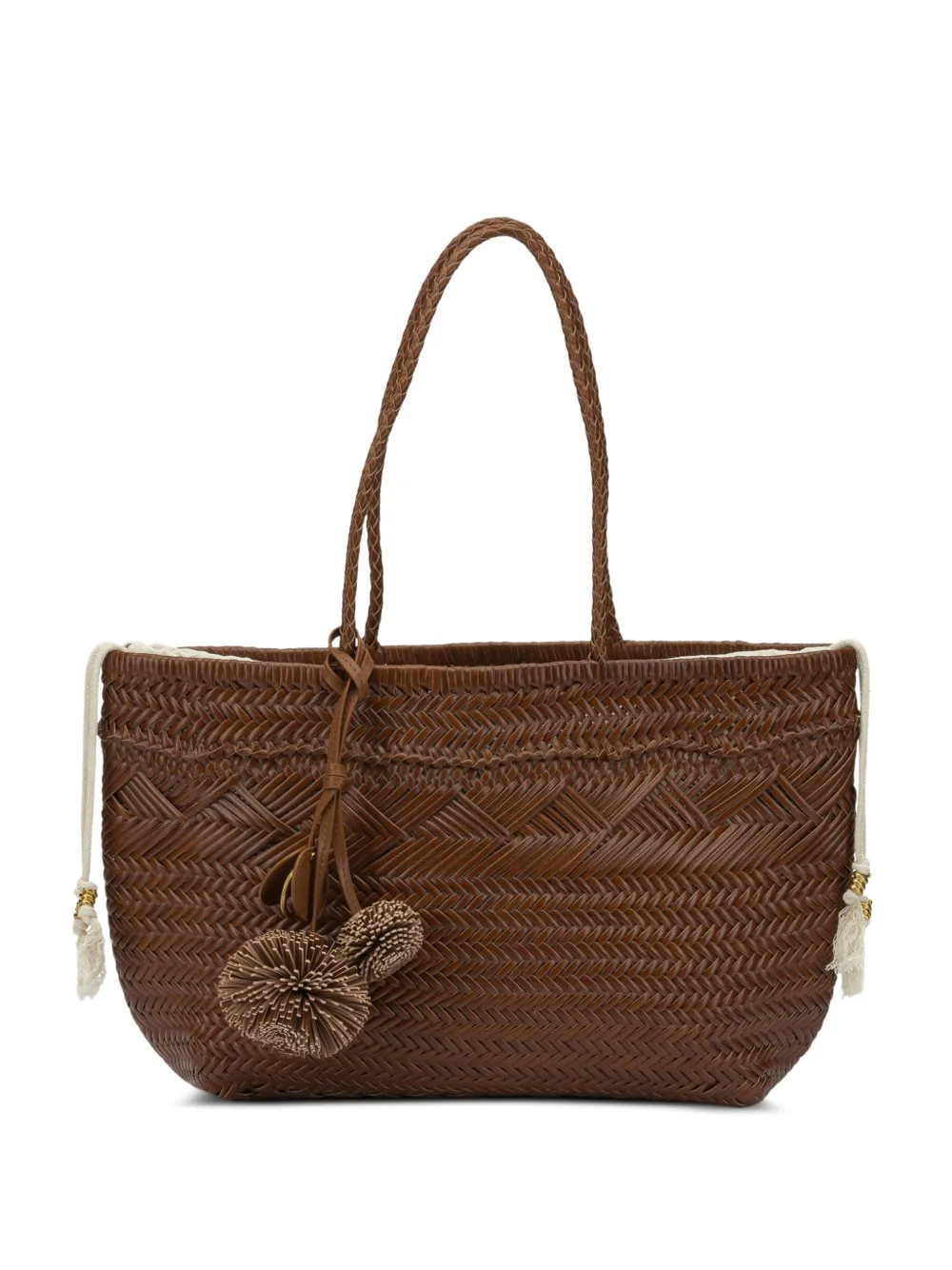 GIANNI CHIARINI Paloma woven shoulder bag - Marrone