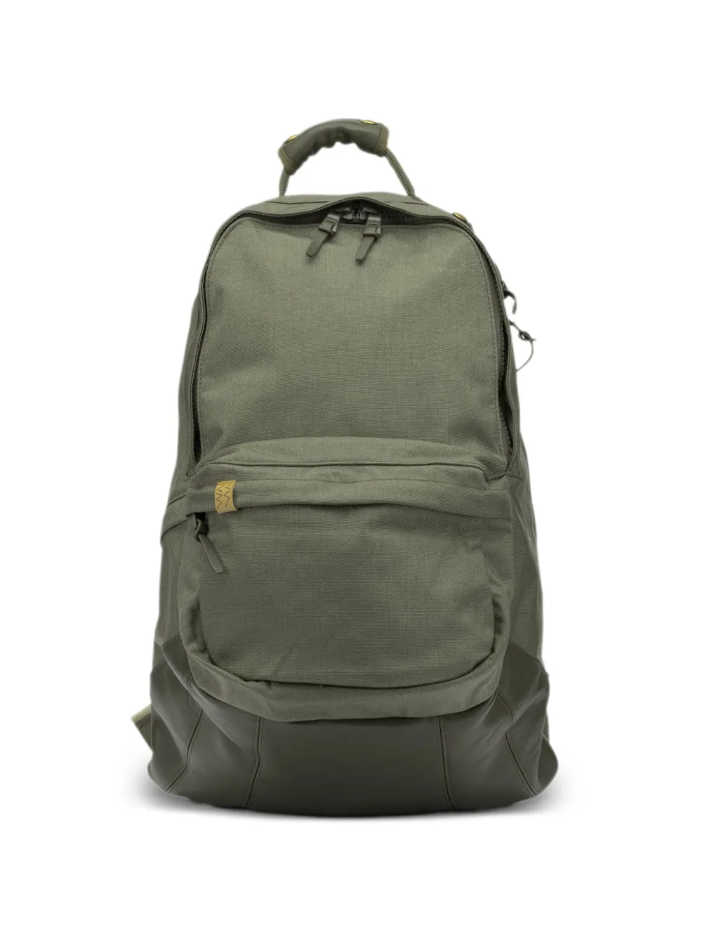 visvim leather-panelled zip-around backpack - Verde
