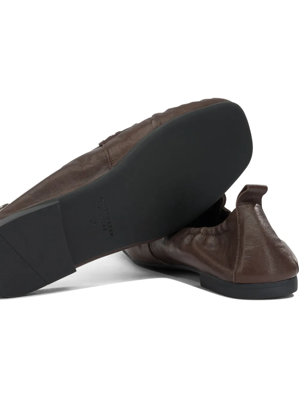 Copenhagen Loafers met ruches Bruin