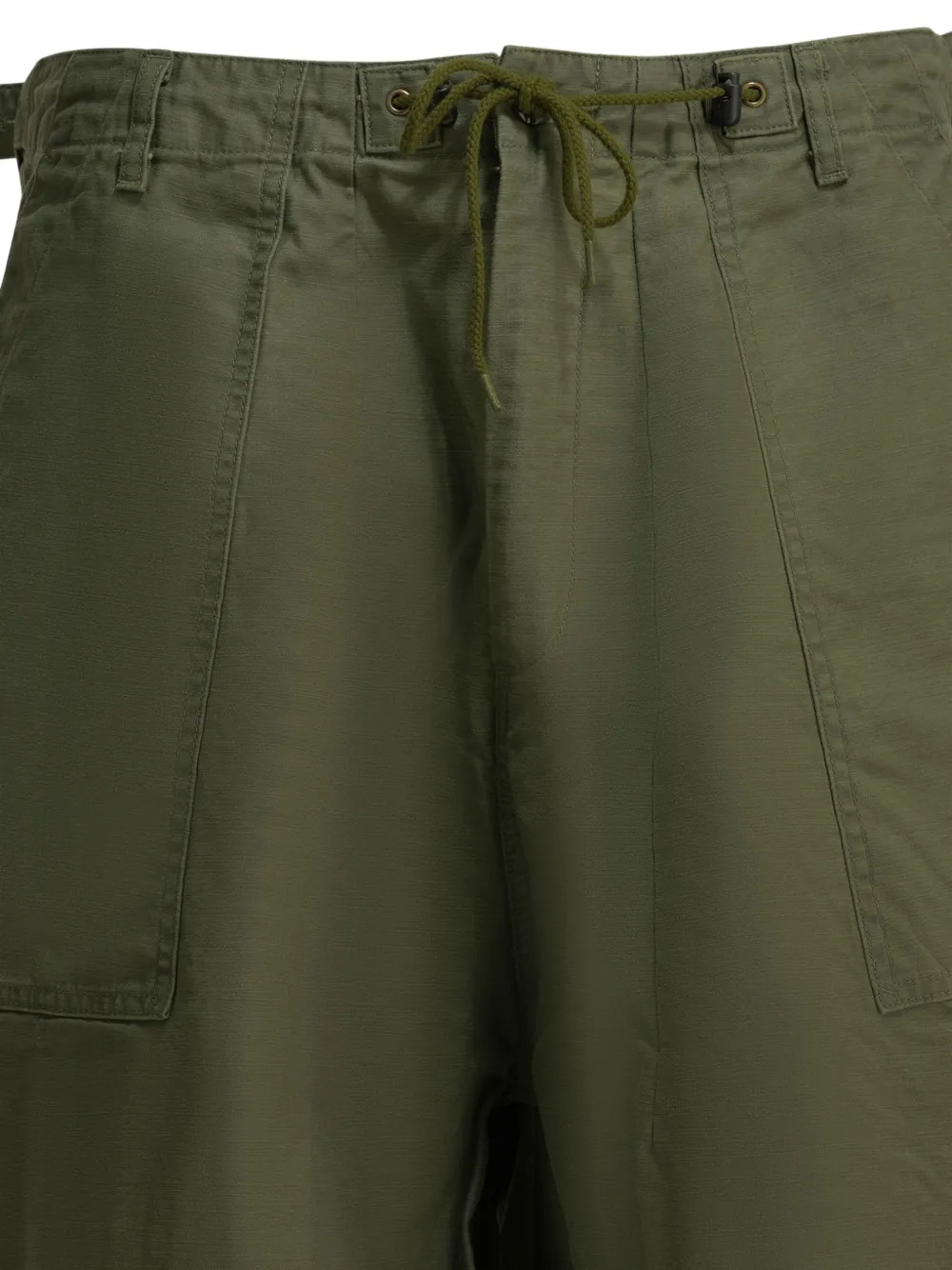 Needles Fatigue broek met trekkoordtaille en wijde pijpen Groen