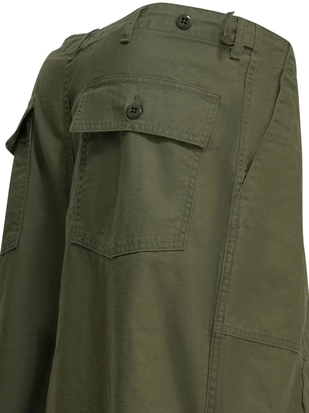 Needles Fatigue broek met trekkoordtaille en wijde pijpen Groen