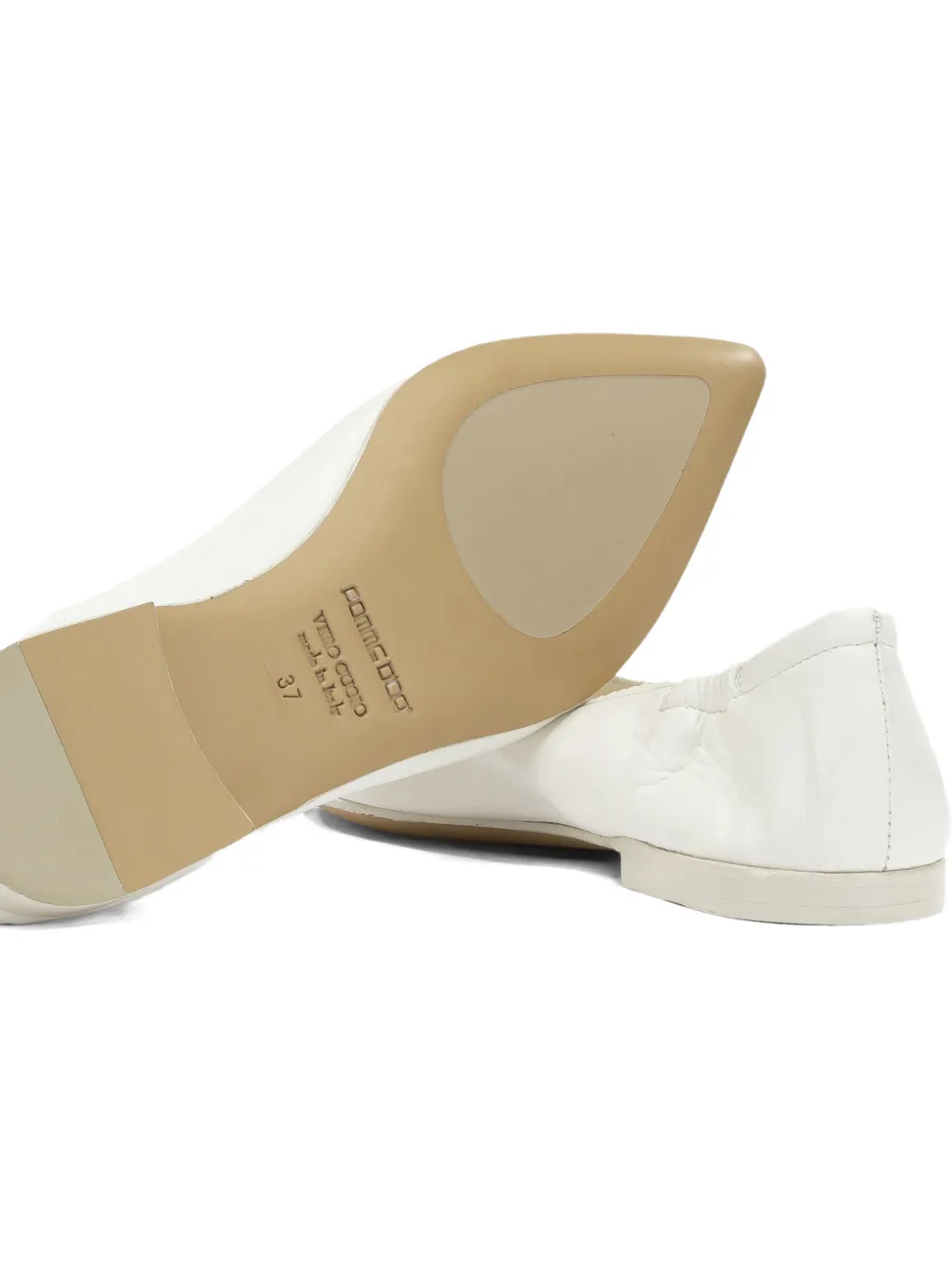 Pomme D´Or pointed-toe elasticated ballet flats Wit