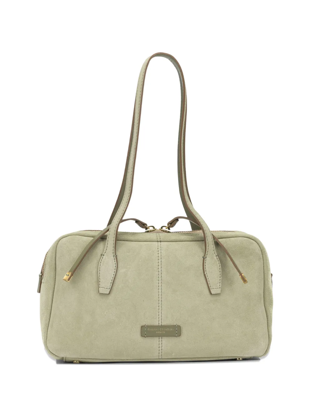 GIANNI CHIARINI medium Aryna suede shoulder bag - Verde