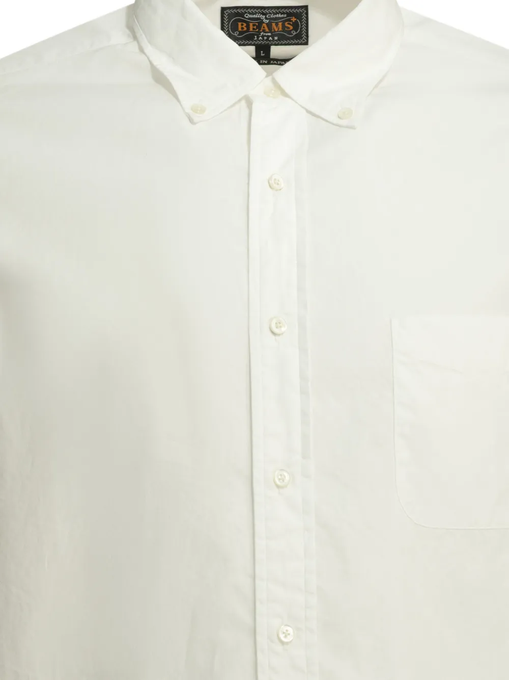 BEAMS PLUS Button-down oervhemd met borstzak Wit