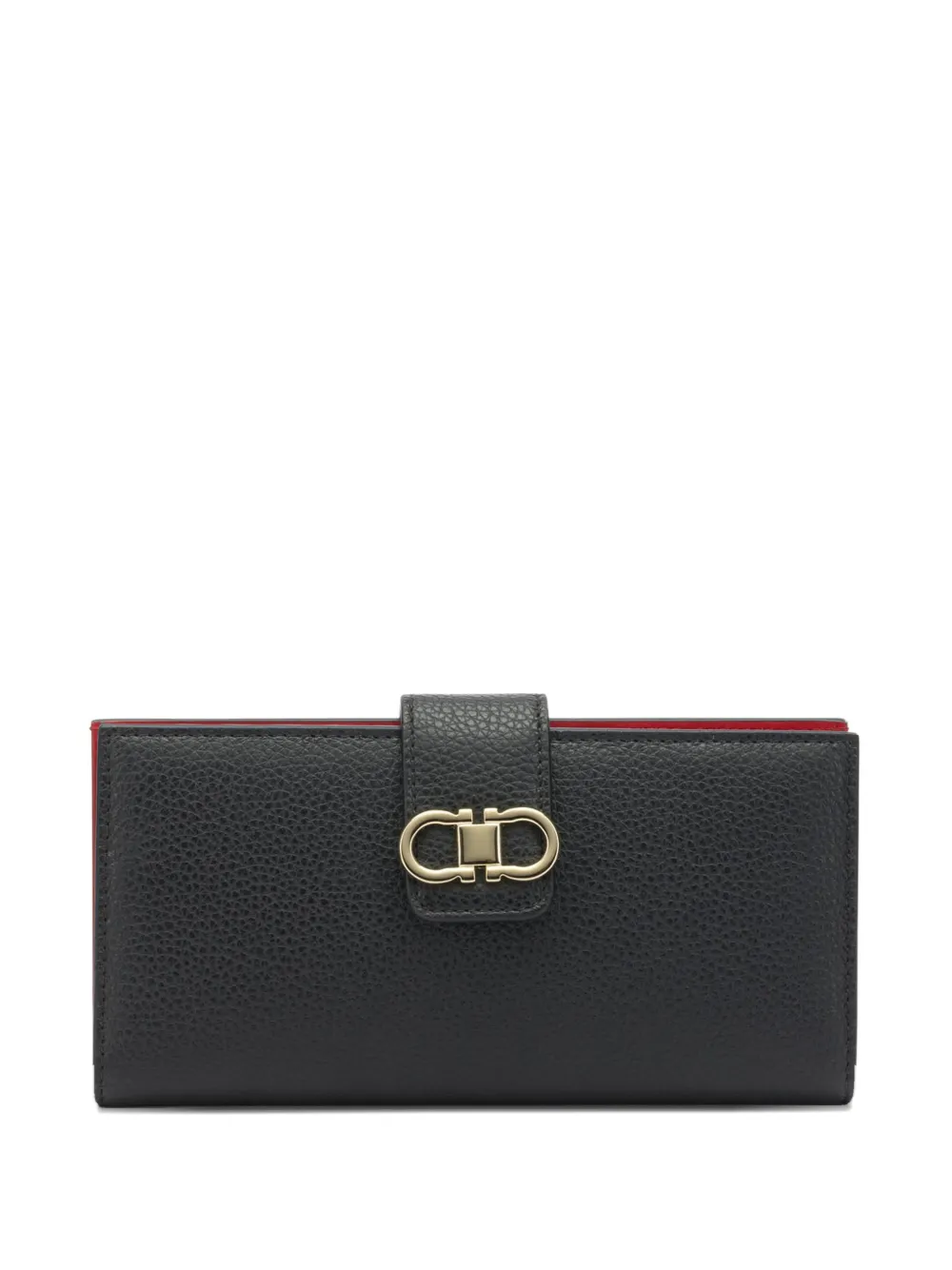 Ferragamo pebbled-leather wallet - Nero