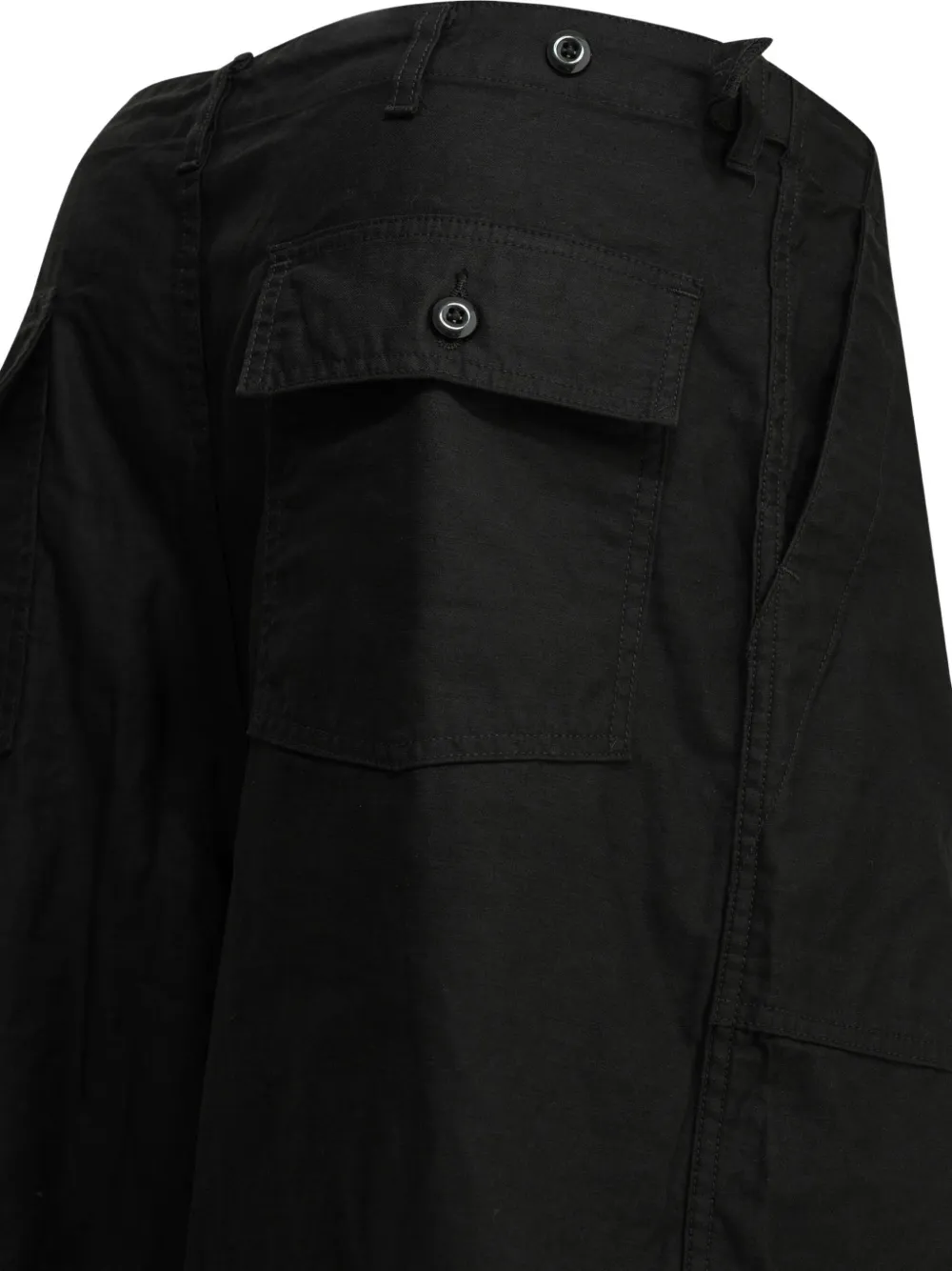 Needles Fatigue katoenen parachute broek met trekkoord Zwart
