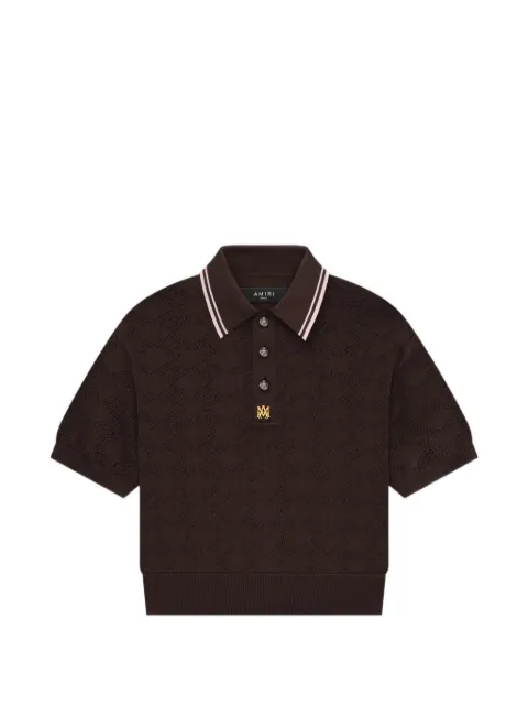 AMIRI MA Quad monogram-pattern polo shirt