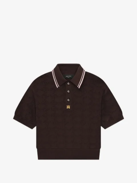AMIRI MA Quad monogram-pattern polo shirt