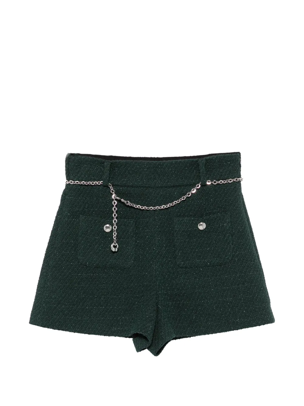 Maje Shorts con cintura - Verde