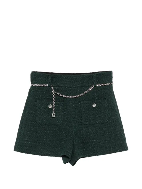 Maje shorts con cinturón de cadena