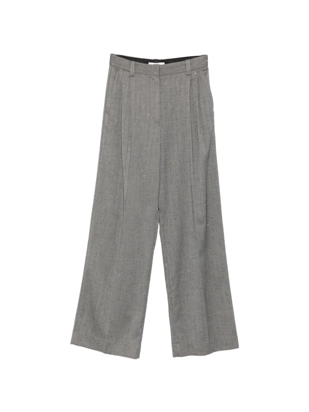 Maje herringbone belt-loop trousers - Grau