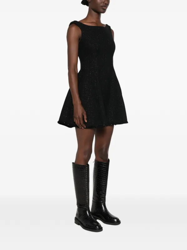 maje black mini dress frayed-hem | Size:L(Fit for EU 44-46, US 12-14, AU 16-18, UK 16-18, NZ 16-18) Reselfridges Listed WOMENS Wholesale Flower Girl Dresses