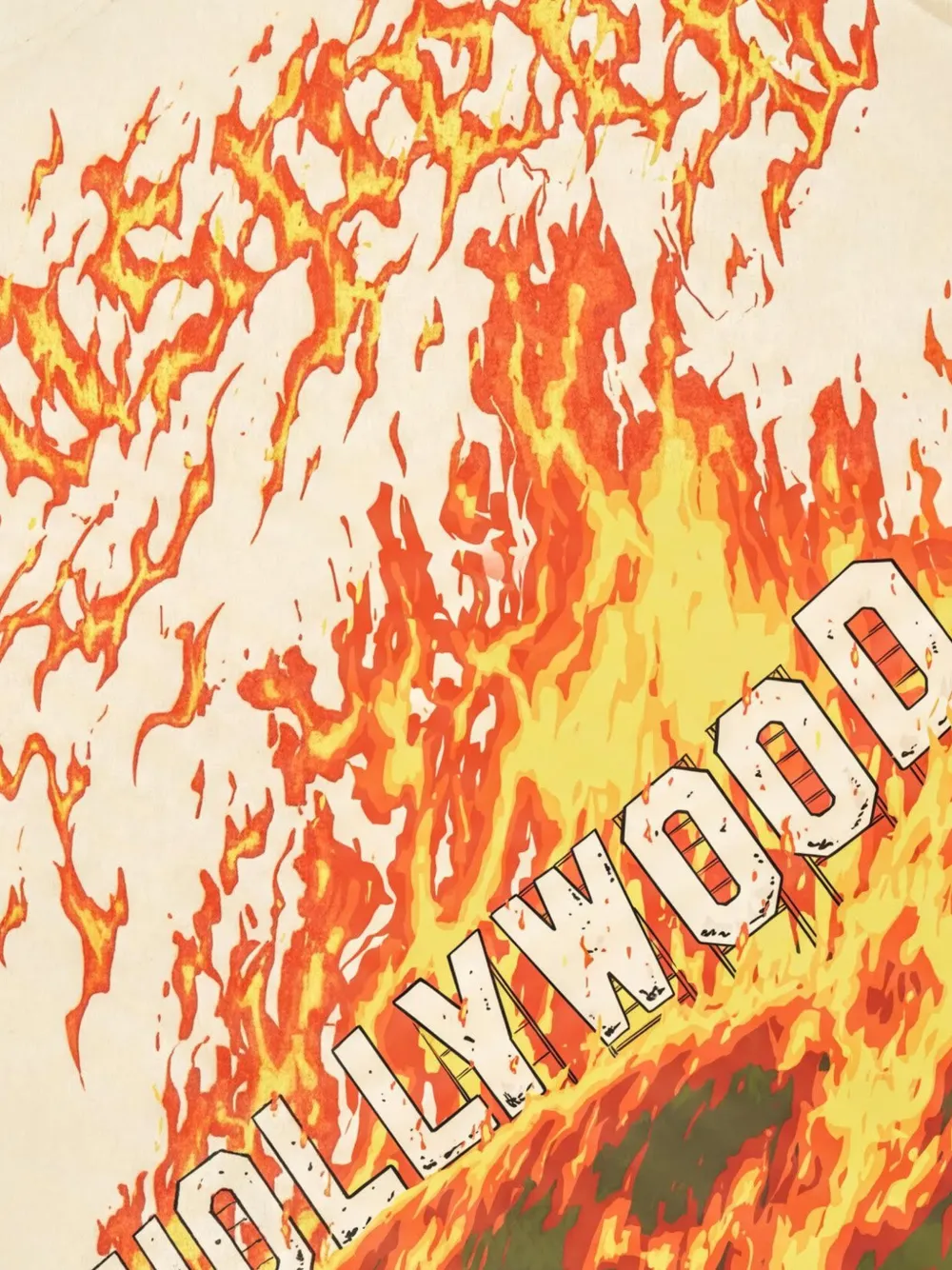GODSPEED Hollywood Inferno 2 graphic-print T-shirt Beige