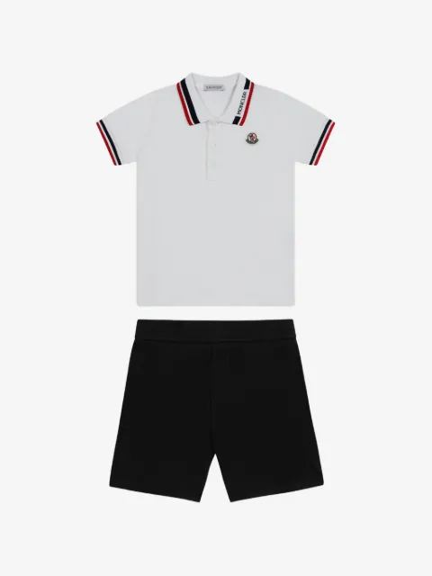 Moncler Enfant logo-patch polo-shirt shorts set