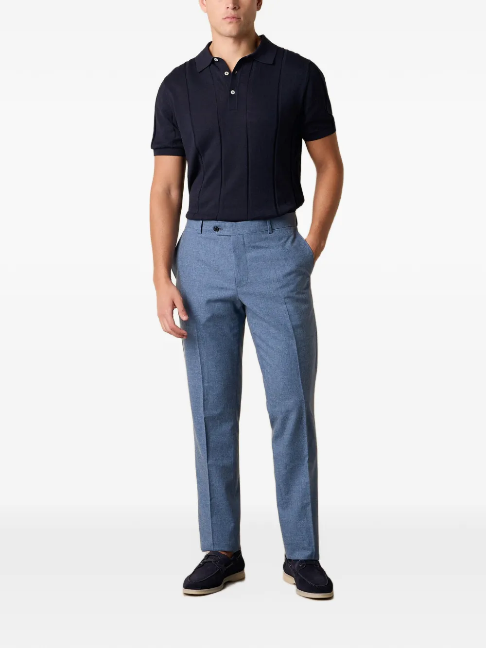 Brooks Brothers Geplooide pantalon Blauw
