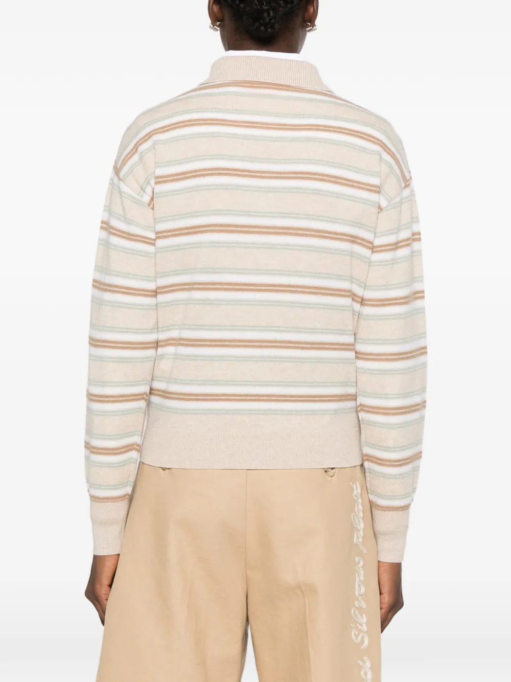 Guest In Residence Gestreepte polotop Beige