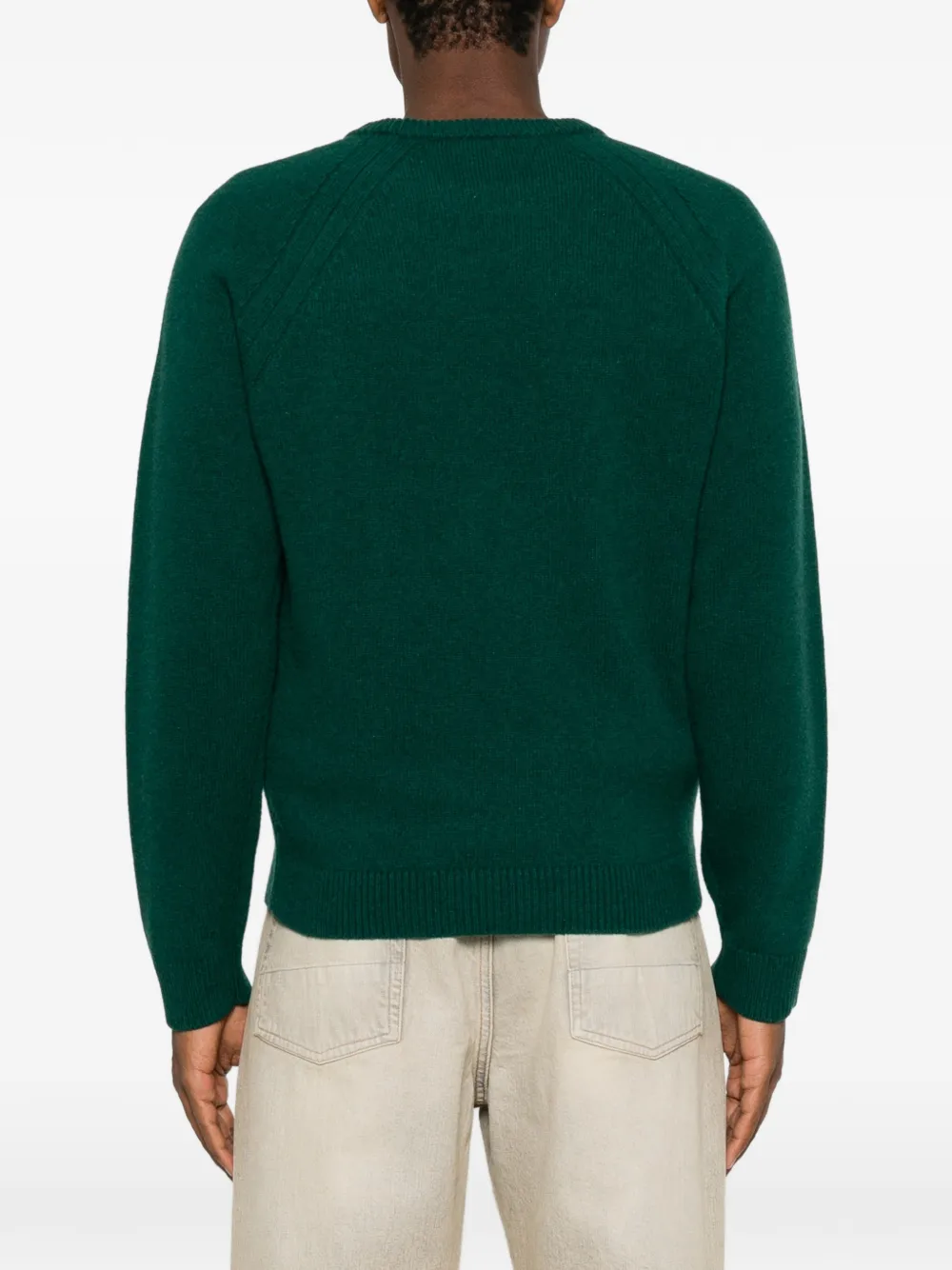JW Anderson Trui met geborduurd logo en golvende stiksels Groen