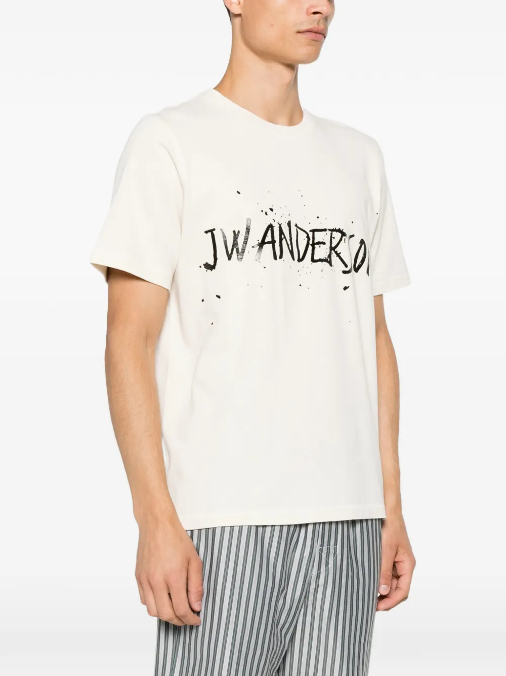 JW Anderson T-shirt met logoprint Beige