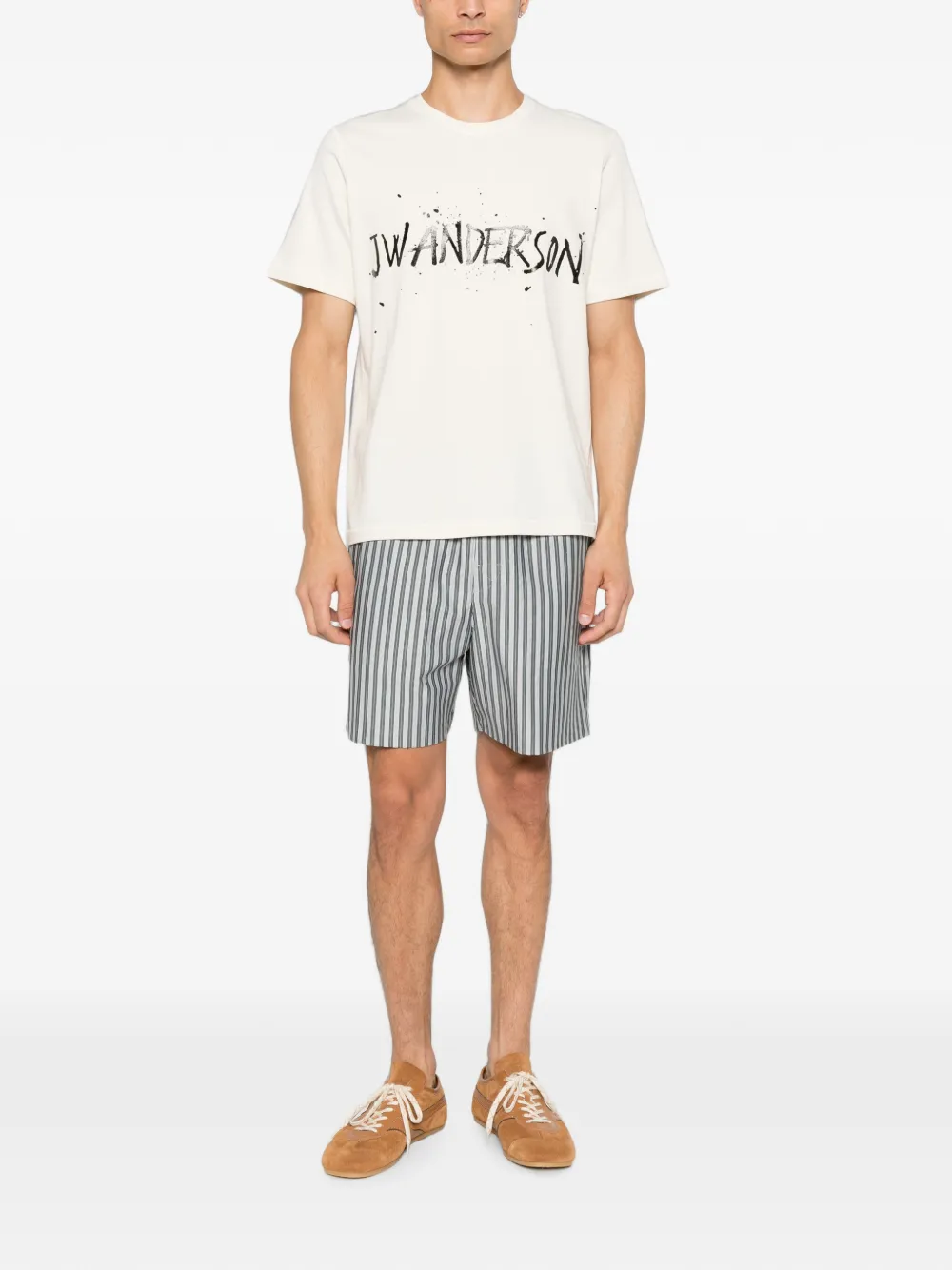 JW Anderson T-shirt met logoprint Beige