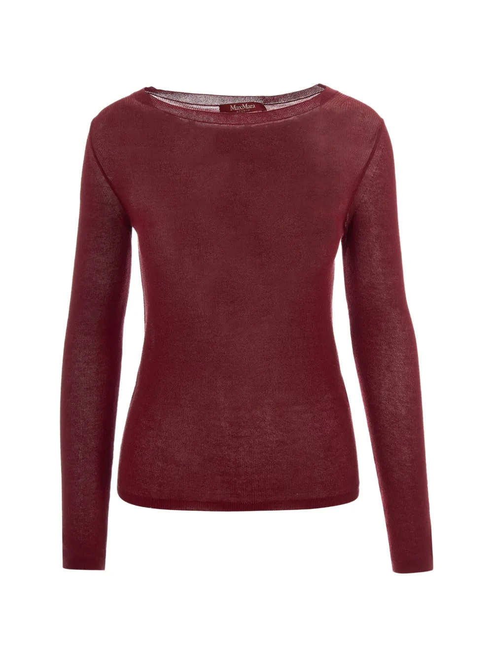 Max Mara fine-knit long-sleeve sweater - Rosso